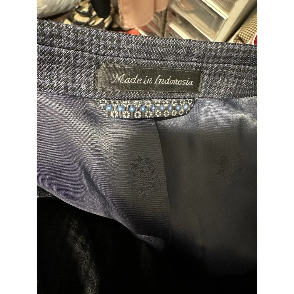 Lauren Ralph Lauren 48R Gray Plaid Wool Linen Blend Sport Coat Blazer 25x31